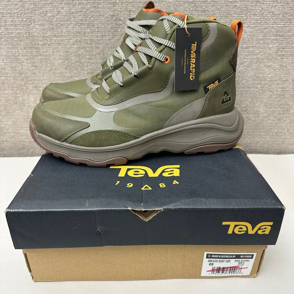Teva Geotrecca RP Waterproof Trail Hiker Boots Dark Olive Desert Taupe Men’s 8